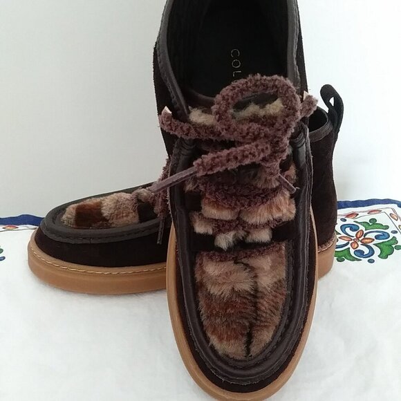 Cole Haan Summit Chukka Boots 5B Faux Fur Suede NWOB - Picture 2 of 11